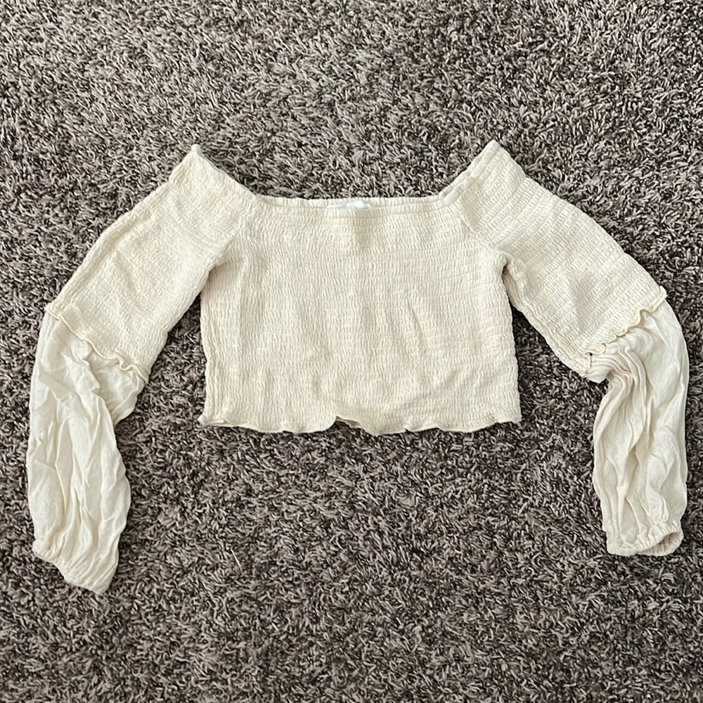 Off the shoulder crop top